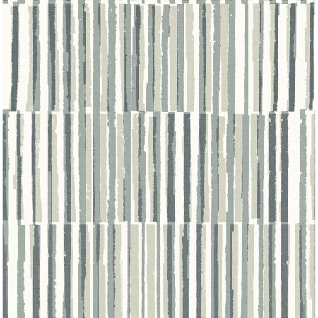 Manhattan Comfort Minneapolis Sabah Slate Stripe 33 ft L X 205 in W Wallpaper BR4014-26415